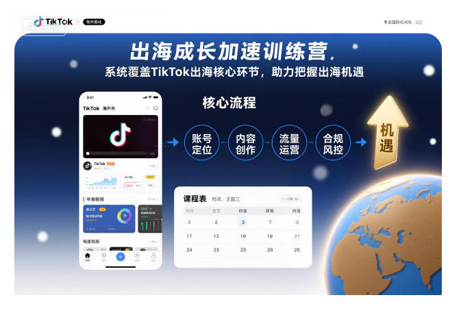 出海成长加速训练营,系统覆盖TikTok出海核心环节,助力把握出海机遇(更新)-财阁