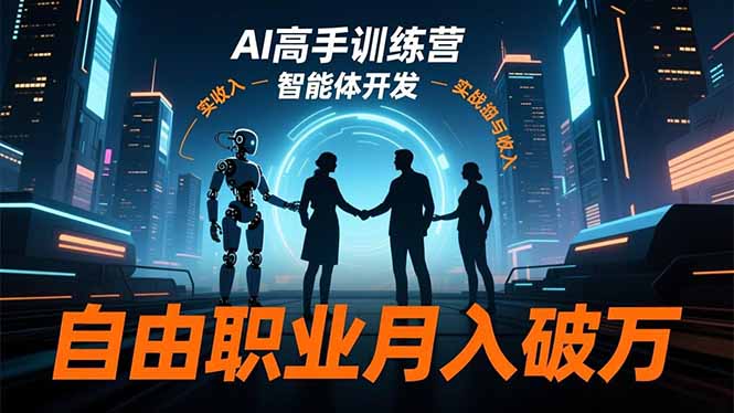 AI高手训练营3.0，ChatGPT，Midjourney，智能体开发，自由职业月入破万-财阁