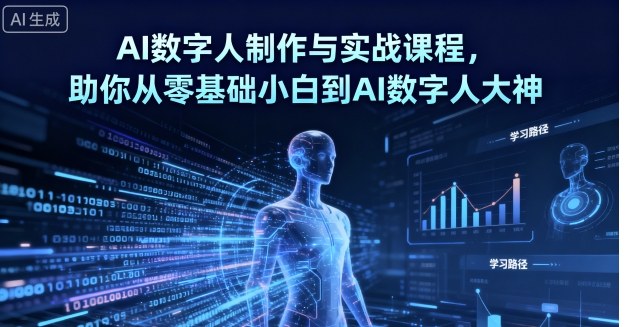 AI数字人制作与实战课程，助你从零基础小白到AI数字人大神-财阁