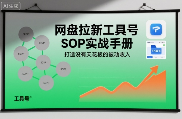 网盘拉新工具号SOP实战手册,打造没有天花板的被动收入-财阁