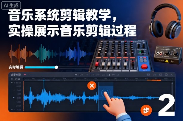 音乐系统剪辑教学,实操展示音乐剪辑过程-财阁
