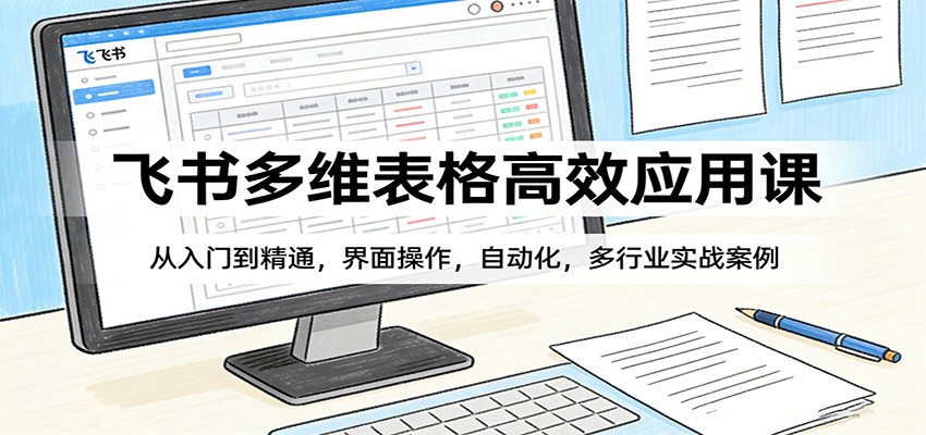 飞书多维表格高效应用课：从入门到精通，界面操作，自动化，多行业实战案例-财阁