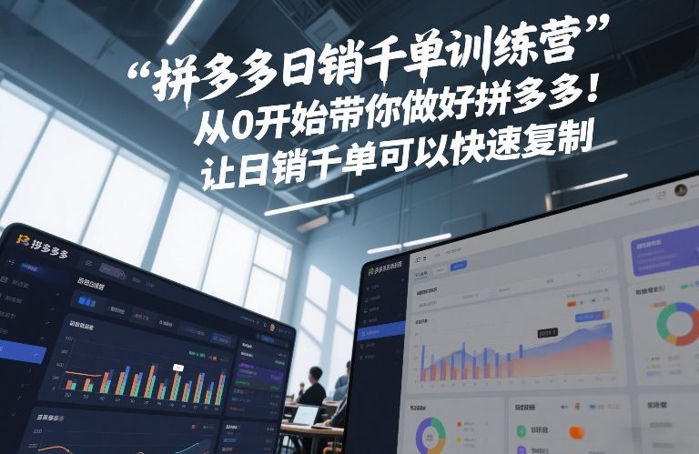 拼多多日销千单训练营，从0开始带你做好拼多多，让日销千单可以快速复制(更新26年4月)-财阁