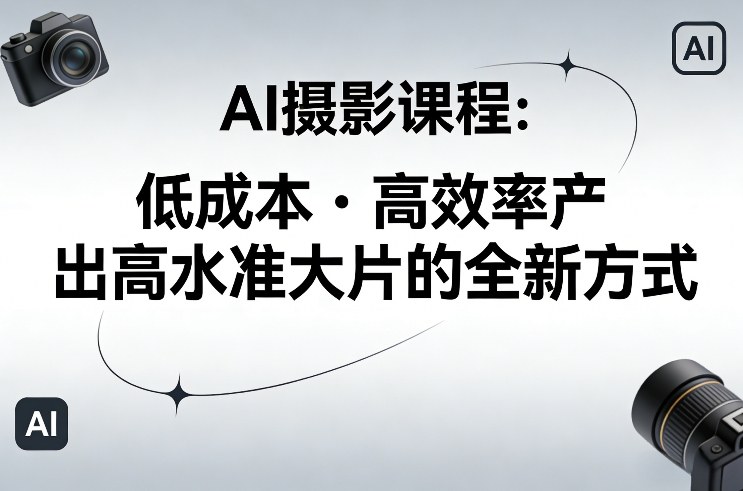 AI摄影课程，低成本高效率产出高水准大片的全新方式-财阁