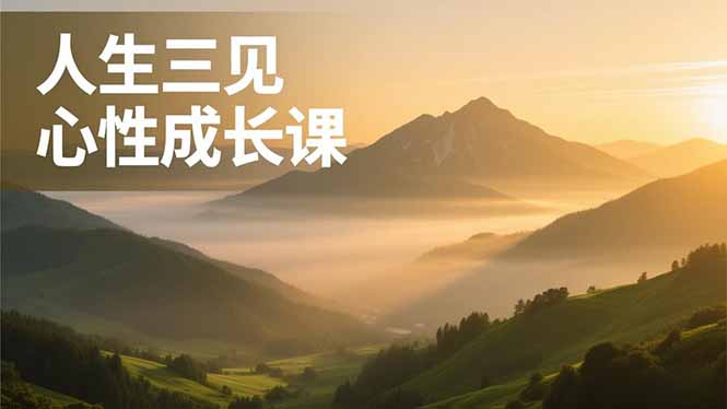 人生三见心性成长课，见天地众生自己，搞透人性安顿身心，活出清晰自我，内在富足无价-财阁