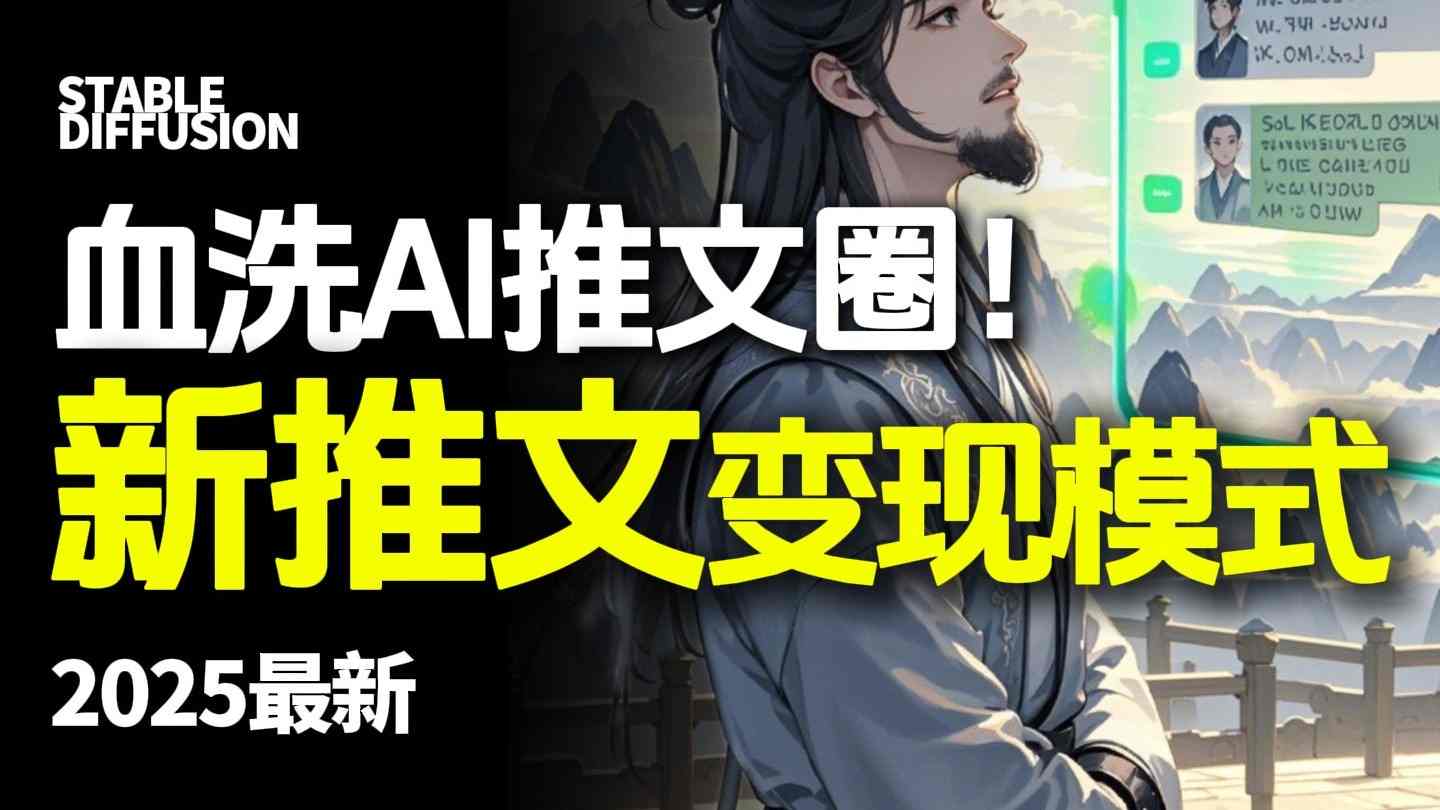 最新AI动态电影漫画小说推文，全流程实操教学，小白也能月入1W+-财阁