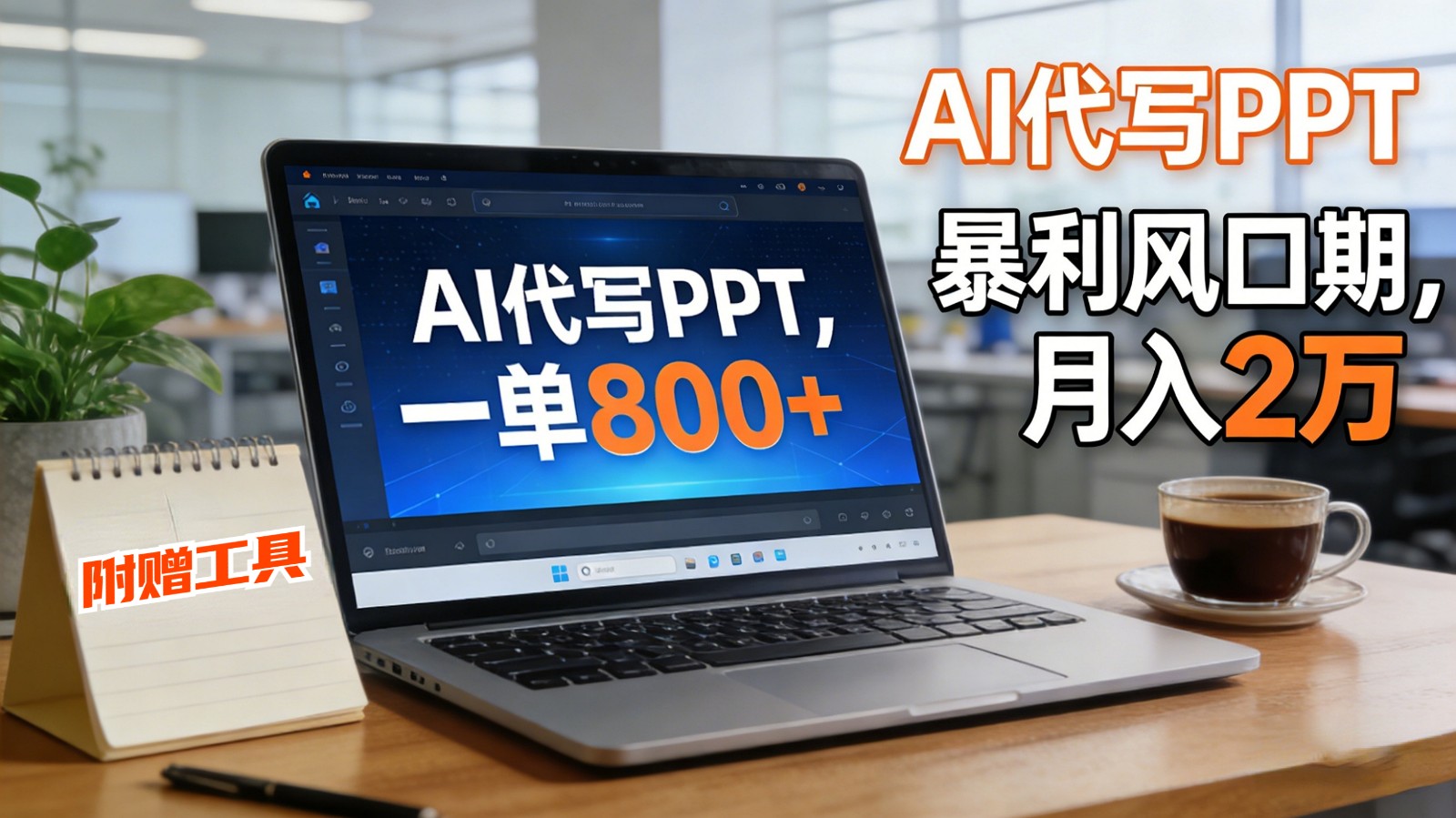 AI 代写做 PPT！一单狂赚 800+，风口期月入 2 万(工具 + 提示词直接送)-财阁