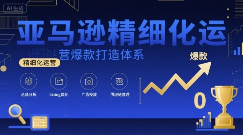 亚马逊精细化运营爆款打造体系，视频课+全套资料文档-财阁