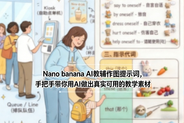 Nano banana AI教辅作图提示词，手把手带你用AI做出真实可用的教学素材-财阁