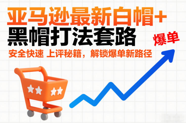 亚马逊最新白帽+黑帽打法套路，安全快速上评秘籍，解锁爆单新路径-财阁