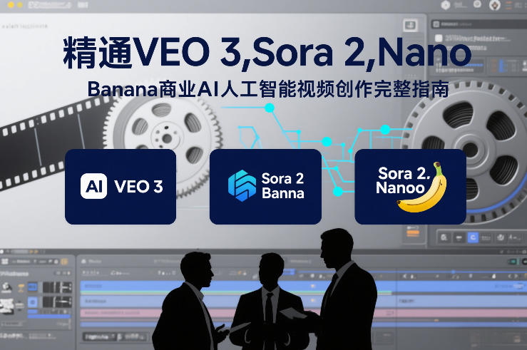 精通VEO 3，Sora 2，Nano Banana商业AI人工智能视频创作完整指南-财阁