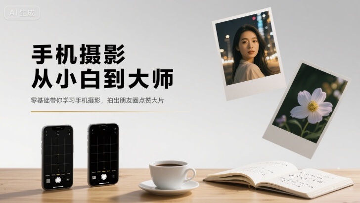 手机摄影从小白到大师，零基础带你学习手机摄影，拍出朋友圈点赞大片-财阁