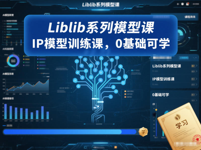 Liblib系列模型课，IP模型训练课，0基础可学-财阁