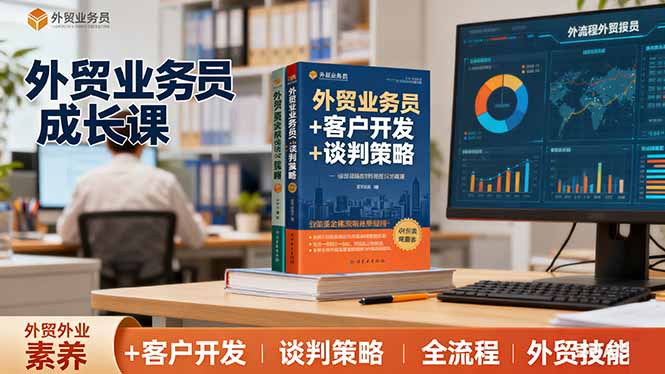 外贸业务员成长课：职业素养+客户开发+谈判策略、掌握全流程外贸技能-财阁
