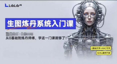 LibLibAI哩布哩布生图炼丹系统入门课，从生图到炼丹，只学这一门就够了-财阁