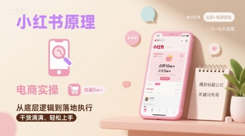 小红书原理以及详细实操流程，小红书电商教程-财阁