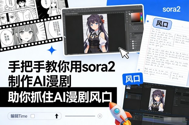 手把手教你用sora2制作AI漫剧，助你抓住AI漫剧风口-财阁