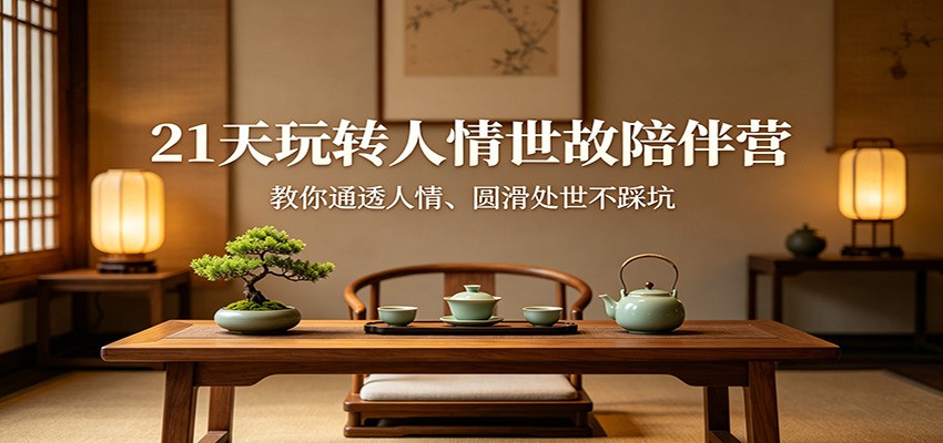 21天玩转人情世故陪伴营：教你通透人情、圆滑处世不踩坑-财阁