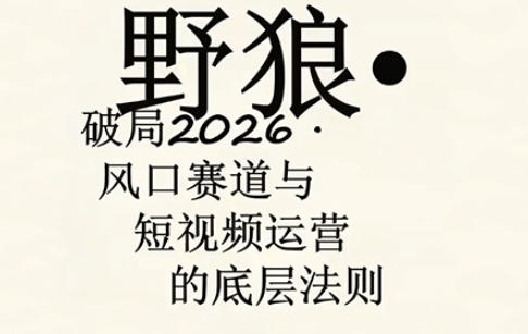 野狼团队·多平台实操运营课，覆盖AI口播、服装、好物、漫剪等热门玩法(更新4月)-财阁