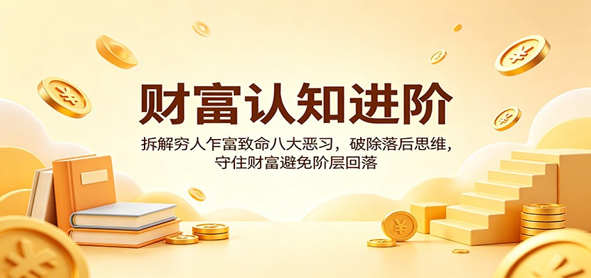财富认知进阶：拆解穷人乍富致命八大恶习，破除落后思维，守住财富避免阶层回落-财阁