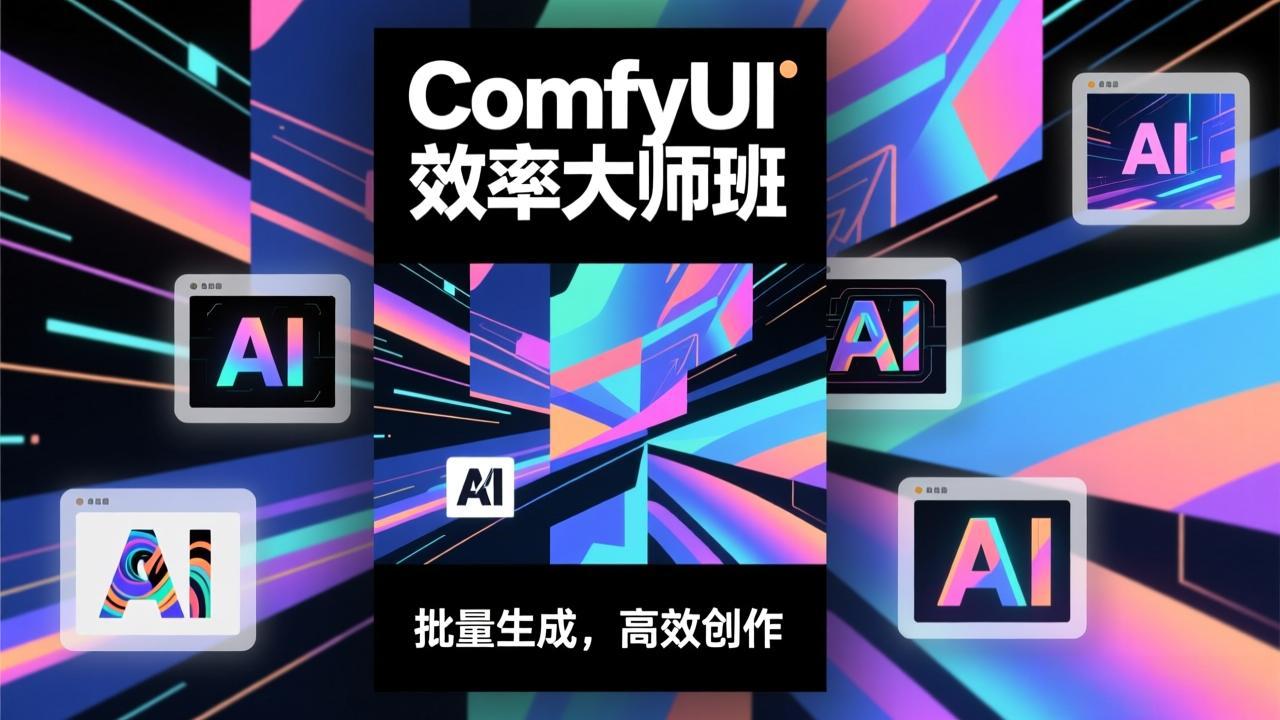 ComfyUI效率大师班：工作流搭建，批量生成，将个人AI出图效率提升5-10倍，月接单收入1-3万-财阁