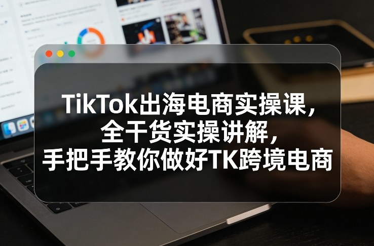 TikTok出海电商实操课，全干货实操讲解，手把手教你做好TK跨境电商-财阁