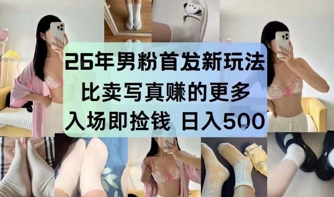 26年男粉首发最新3.0玩法，独此一家，比卖写真賺的更多，入场即捡钱，日入5张【揭秘】-财阁