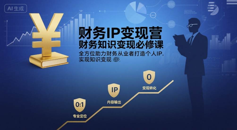 财务IP变现营，财务知识变现必修课，全方位助力财务从业者打造个人IP，实现知识变现-财阁