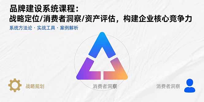 品牌建设系统课程：战略定位/消费者洞察/资产评估，构建企业核心竞争力-财阁