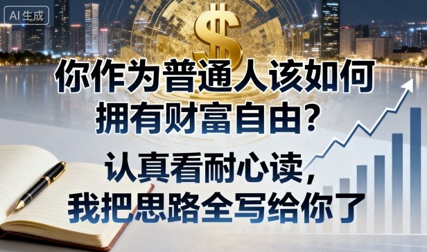 付费文章：你作为普通人该如何拥有财富自由？认真看耐心读，我把思路全写给你了-财阁