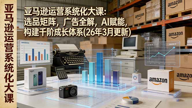 亚马逊运营系统化大课：选品矩阵，广告全解，AI赋能，构建千阶成长体系(26年3月更新-财阁