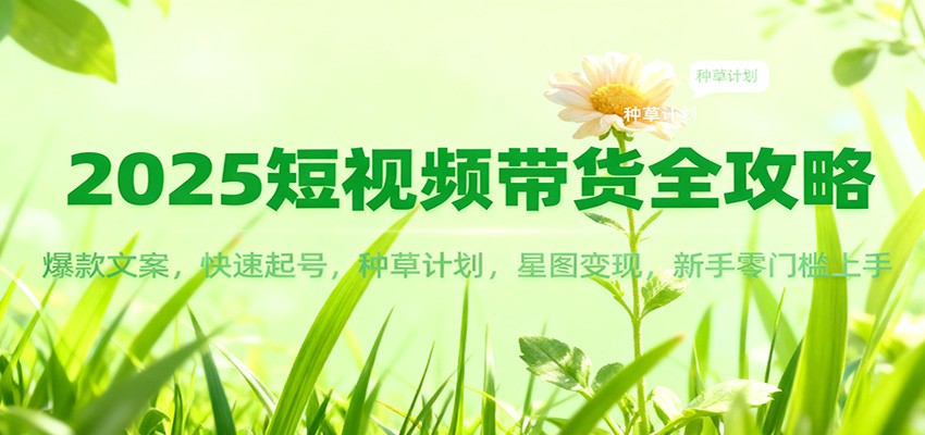 2025短视频带货全攻略：爆款文案，快速起号，种草计划，星图变现，新手零门槛上手-财阁
