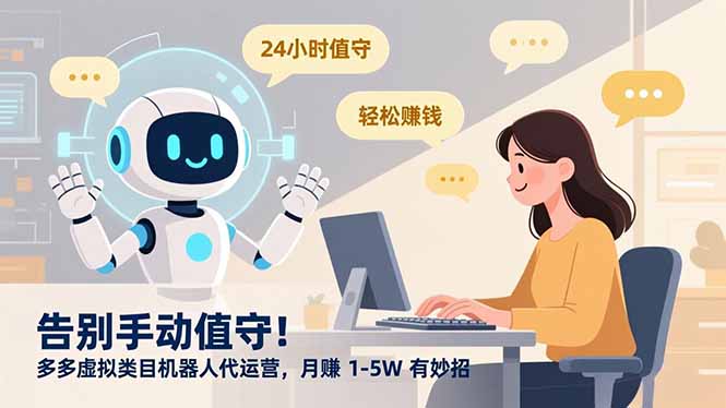 告别手动值守！多多虚拟类目机器人代运营，月赚 1-5W 有妙招-财阁