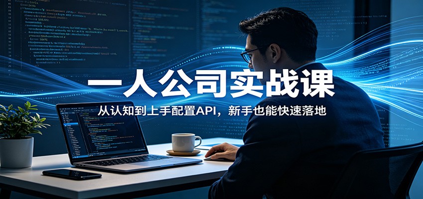 一人公司实战课：从认知到上手配置API，新手也能快速落地-财阁