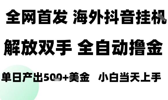 海外抖音无人直播，单日产出1.5k+，长期稳定，新手可玩，无脑操作【揭秘】-财阁
