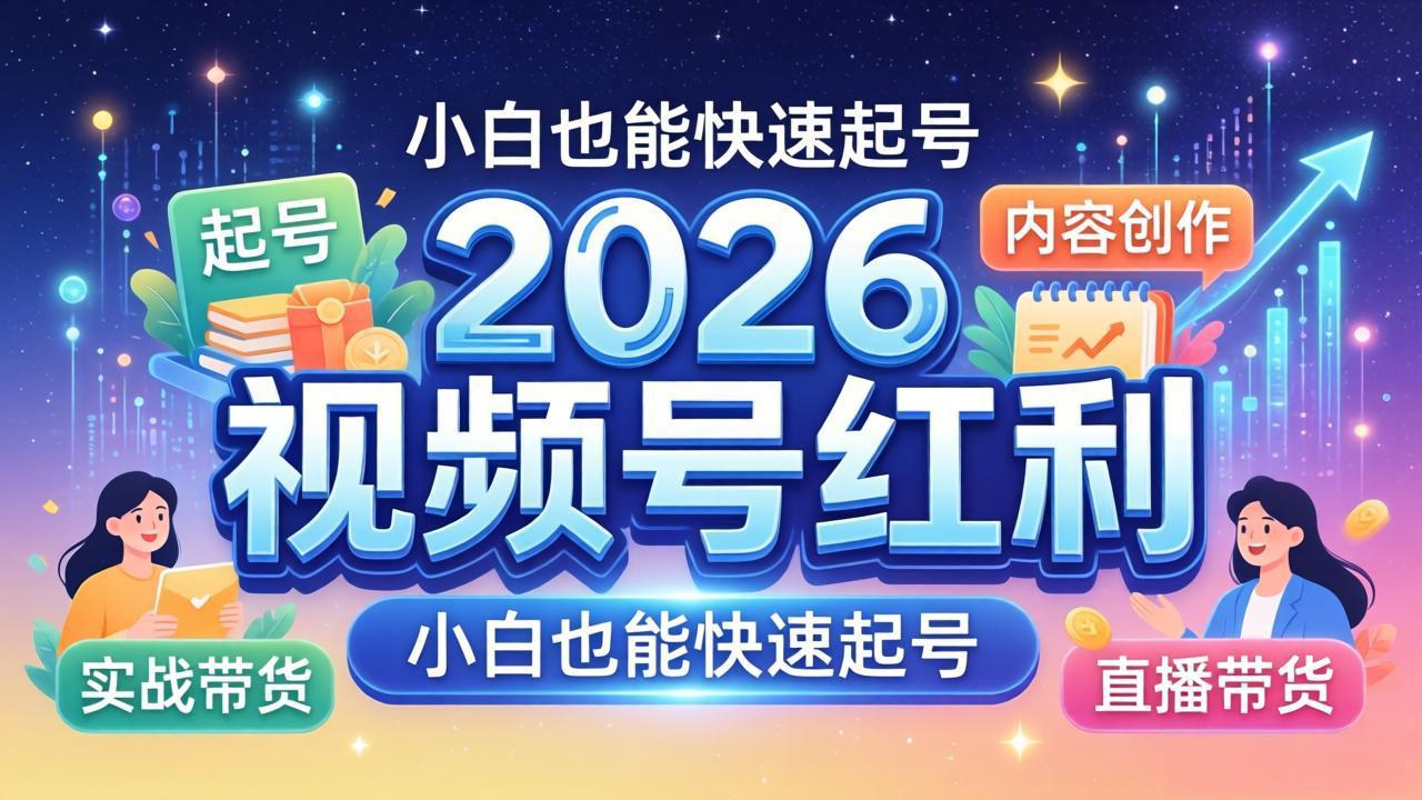 2026视频号红利实战营，大佬亲授起号、内容、直播、IP、投流、私域、矩阵全套落地打法-财阁