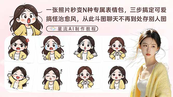 一张照片秒变N种专属表情包，三步搞定可爱搞怪治愈风，从此斗图聊天不再到处存别人图-财阁