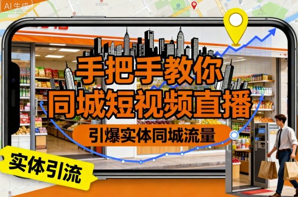 手把手教你同城短视频直播，引爆实体同城流量-财阁