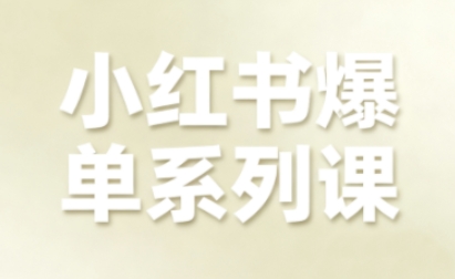 小红书爆单系列课，聚焦小红书电商全链路增长(更新)-财阁