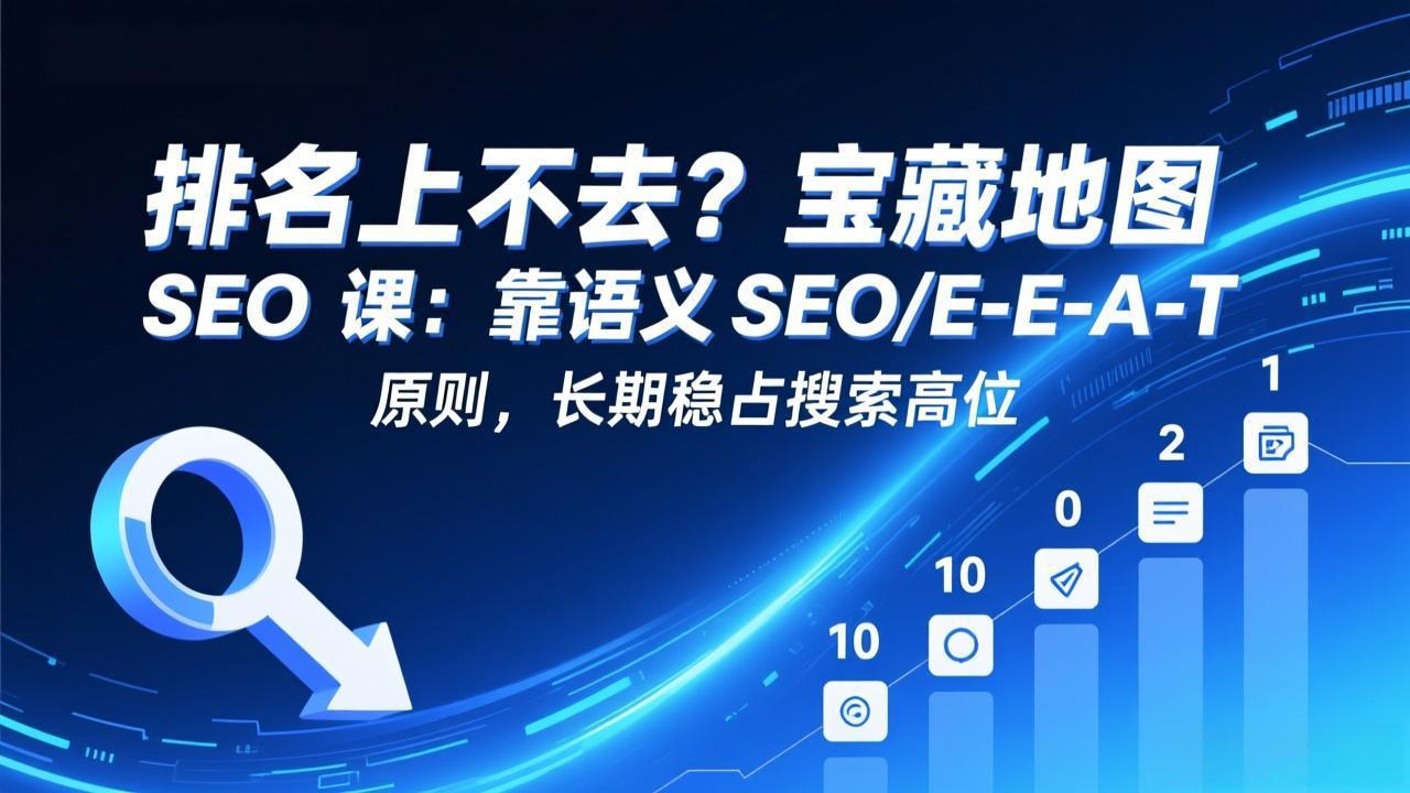 排名上不去？宝藏地图 SEO 课：靠语义 SEO+E-E-A-T 原则，长期稳占搜索高位-财阁