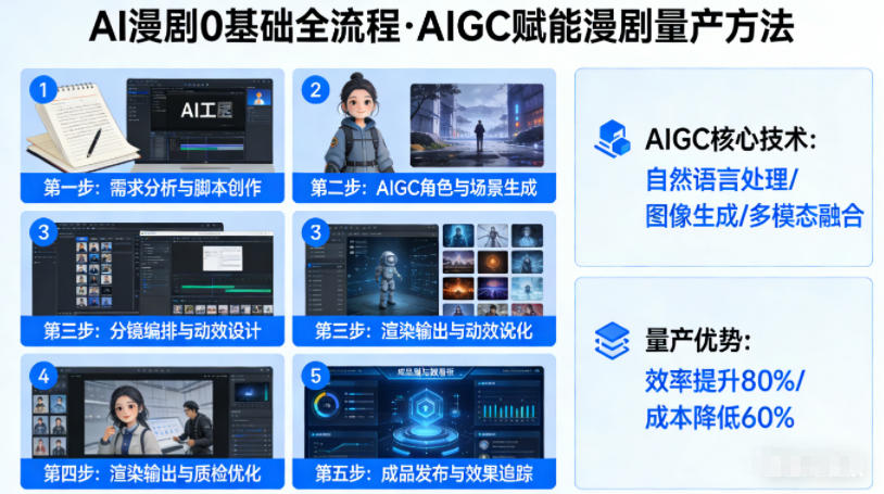 AI漫剧0基础全流程，快速掌握AIGC赋能的漫剧量产方法-财阁