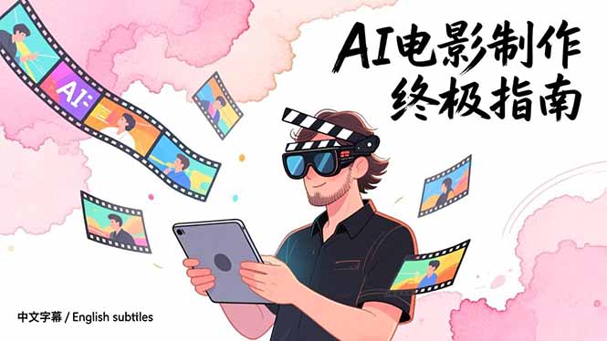 AI电影制作终极指南：从创意到成片，系统掌握智能影视全流程实战课(中英字幕-财阁