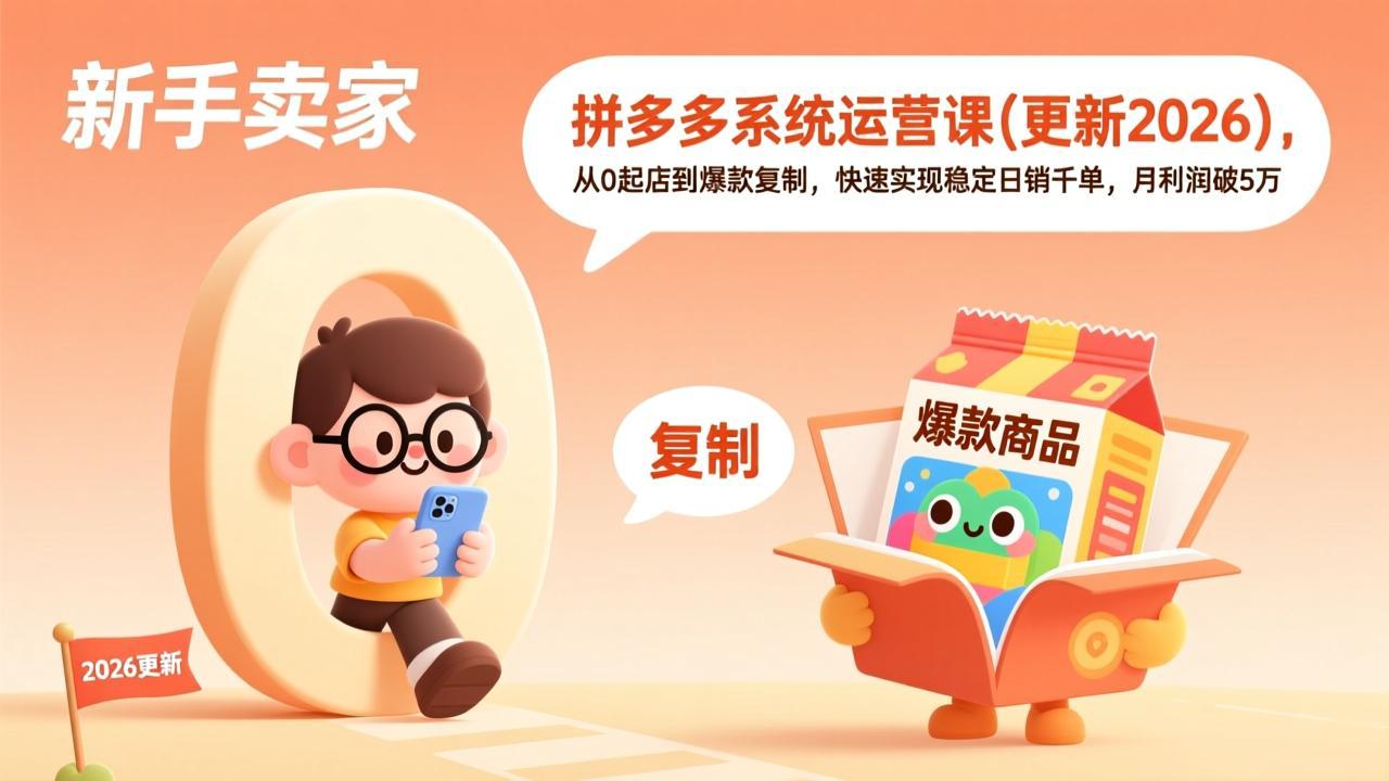 拼多多系统运营课(更新2026-财阁