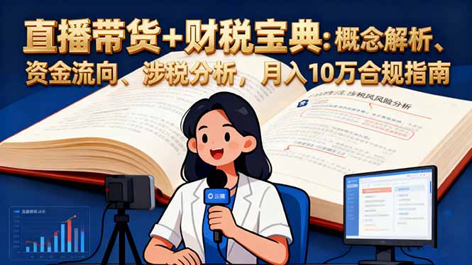 直播带货+财税宝典:概念解析、资金流向、涉税分析,月入10万合规指南-财阁