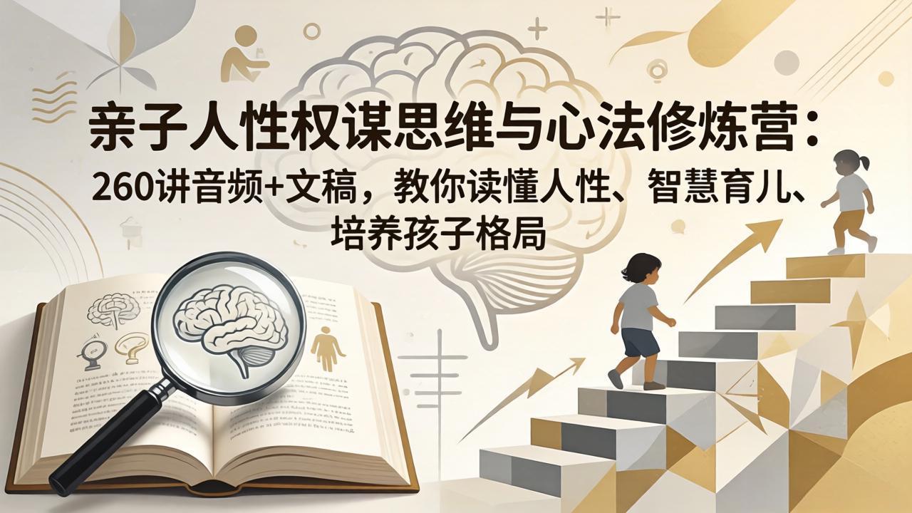 亲子人性权谋思维与心法修炼营：260讲音频+文稿，教你读懂人性、智慧育儿、培养孩子格局-财阁