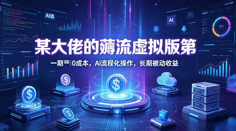 某大佬的薅流虚拟版第一期丨0成本，AI流程化操作，长期被动收益-财阁