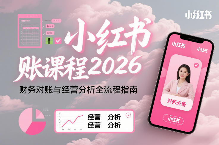 小红书对账课程2026，财务对账与经营分析全流程指南-财阁