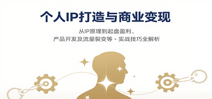 个人IP打造与商业变现，从IP原理到起盘盈利、产品开发及流量裂变等实战技巧全解析-财阁