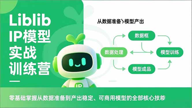 Liblib IP模型实战训练营，零基础掌握从数据准备到产出稳定、可商用模型的全部核心技能-财阁