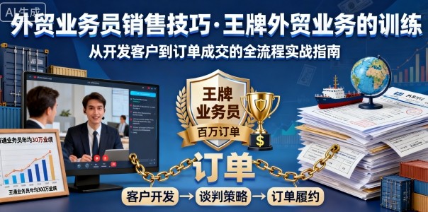 外贸业务员销售技巧，王牌外贸业务的训练-财阁
